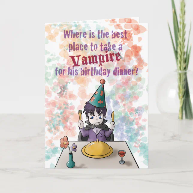 Vampire Birthday Card | Zazzle