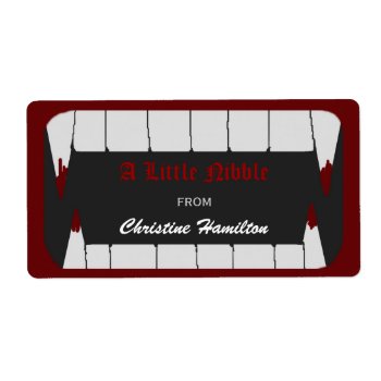 Vampire Bite Halloween Baking Labels by sfcount at Zazzle