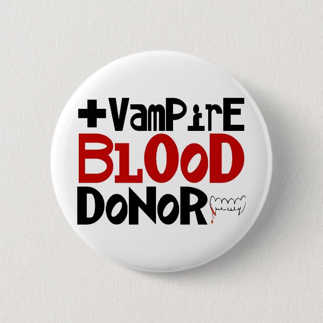 Vampire Blood Donor Pinback Button (Front)