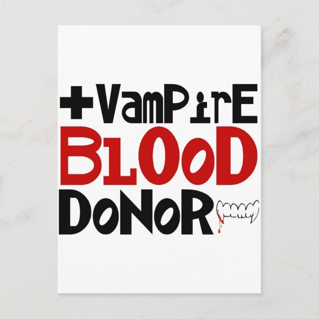 Vampire Blood Donor Postcard (Front)