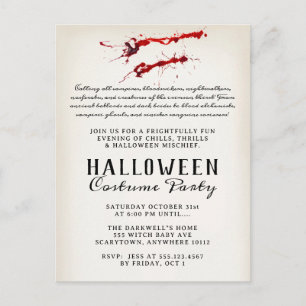 Vampire Blood Halloween Party Holiday Postcard
