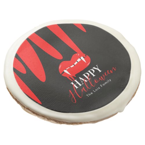 Vampire Blood Lips Halloween Birthday Party  Sugar Cookie