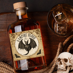 Vampire Blood Pure Extract: Elevate Your Halloween Liquor Bottle Label