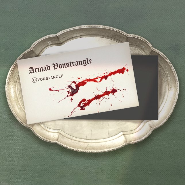 Vampire Blood Splatter, Horror Business Card (Creator Uploaded)
