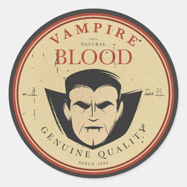 Vampire Blood Vintage Halloween Label | Zazzle