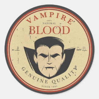 Vampire Blood Vintage Halloween Label