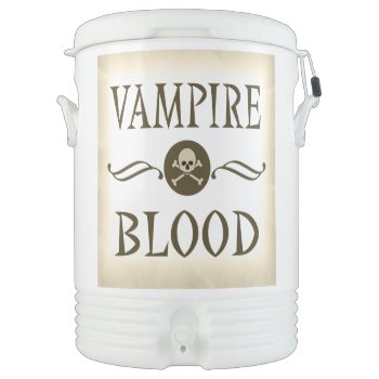 Vampire Blood Vintage Label Halloween Bar Cooler