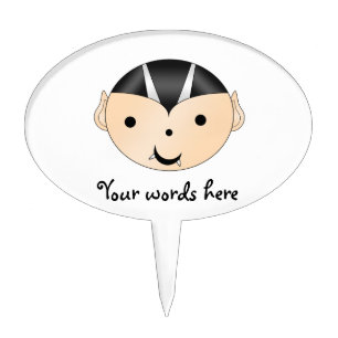 Vampire boy cake topper