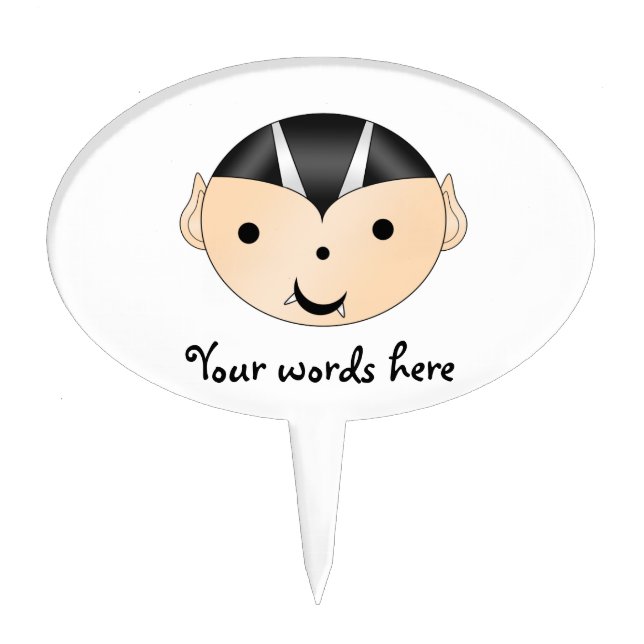 Vampire boy cake topper (Front)