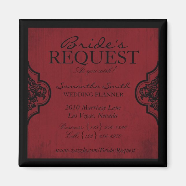 Vampire Bride Business Magnet (Front)