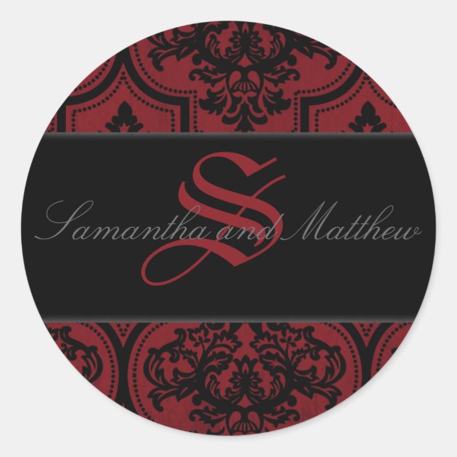 Vampire Bride Monogram Sticker B2 (Front)