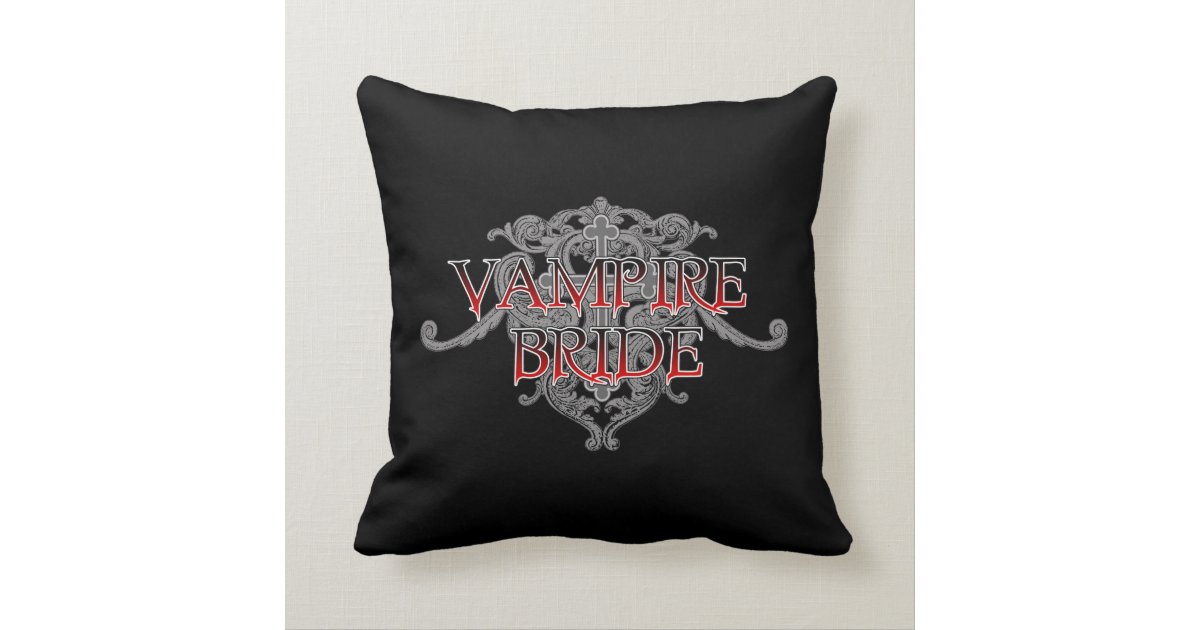 Vampire Bride Throw Pillow | Zazzle