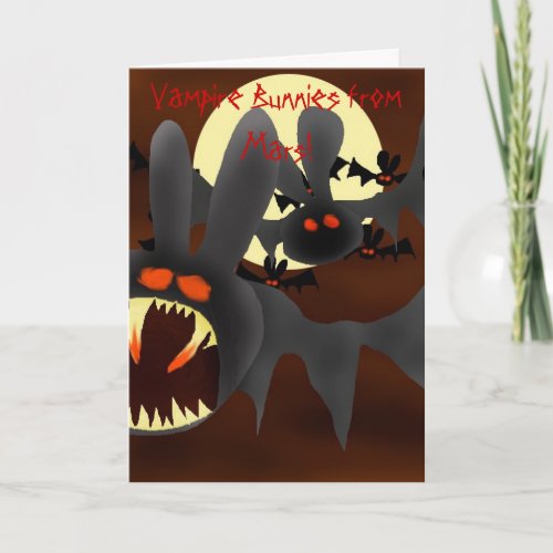 Vampire Bunnies from Mars Holiday Card