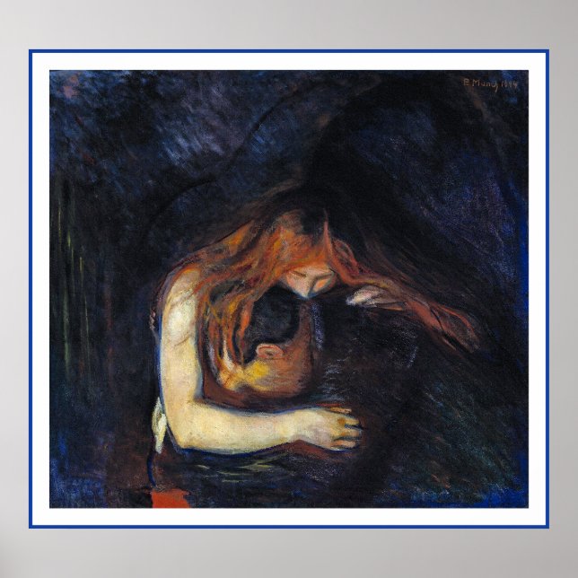 Vampire by Edvard Munch Poster (Front)