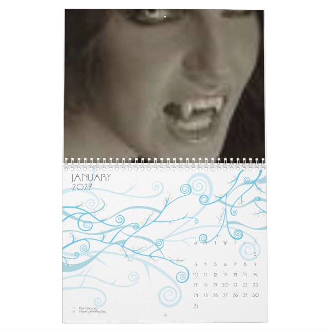 Vampire Calendar (Jan 2027)