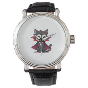 Vampire Cat – Cute Halloween Pet Tee Watch