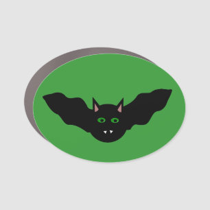Vampire Cat Faced Bat Halloween Car Magnet