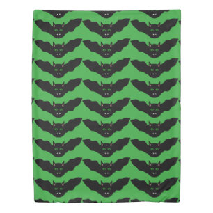 Vampire Cat Faced Bat Halloween Duvet Cover