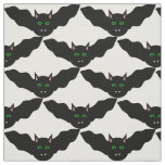 Vampire Cat Faced Bat Halloween patterned Fabric