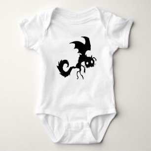 Vampire Cat Silhouette Baby Bodysuit