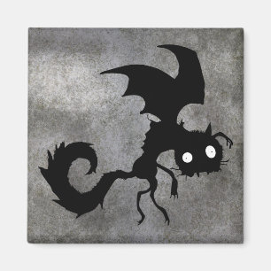 Vampire Cat Silhouette Magnet