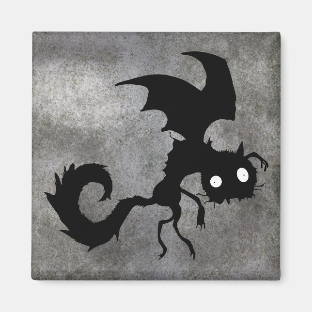 Vampire Cat Silhouette Magnet (Front)