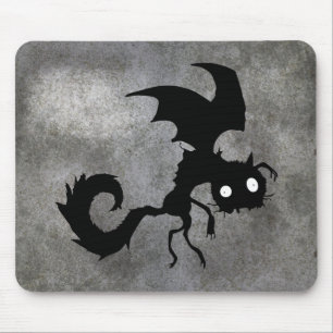 Vampire Cat Silhouette Mouse Pad