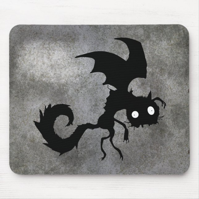 Vampire Cat Silhouette Mouse Pad (Front)