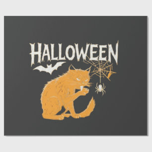 Vampire Cat's Halloween Classic T-Shirt Wrapping Paper