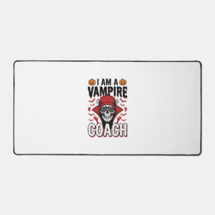 Vampire Coach Halloween Skull Vintage Shirt Design Desk Mat