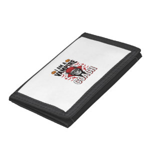 Vampire Coach Halloween Skull Vintage Shirt Design Tri-fold Wallet