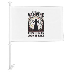 Vampire Costume Shirt Funny Halloween Human Disgui Car Flag