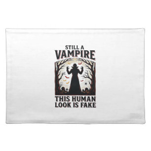 Vampire Costume Shirt Funny Halloween Human Disgui Cloth Placemat