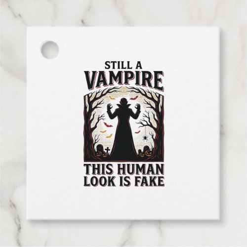Vampire Costume Shirt Funny Halloween Human Disgui Favor Tags