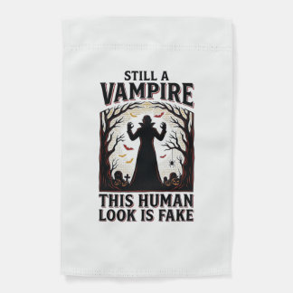 Vampire Costume Shirt Funny Halloween Human Disgui Garden Flag