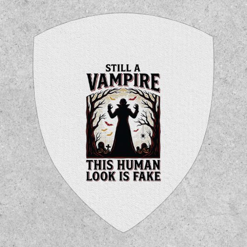 Vampire Costume Shirt Funny Halloween Human Disgui Patch
