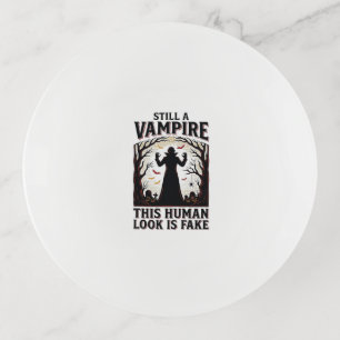 Vampire Costume Shirt Funny Halloween Human Disgui Trinket Tray