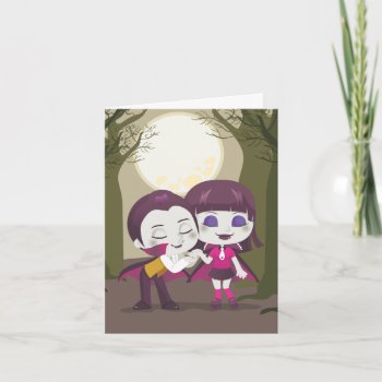 Vampire Couple Holiday Card by Kakigori at Zazzle