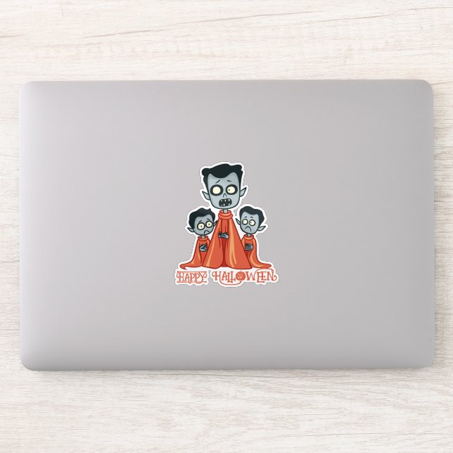 Vampire Dad an dVampire Kids Sticker (Computer)