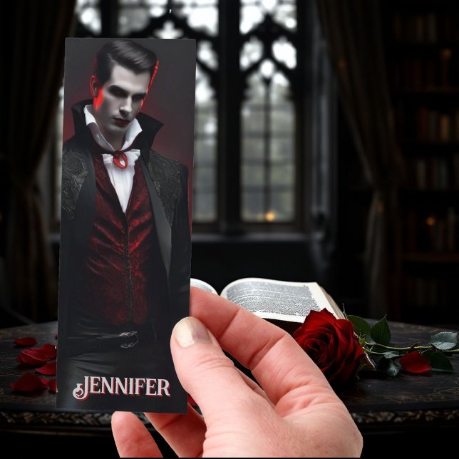 Vampire Dark Romance Add Name 2 Sides Bookmarks (Creator Uploaded)