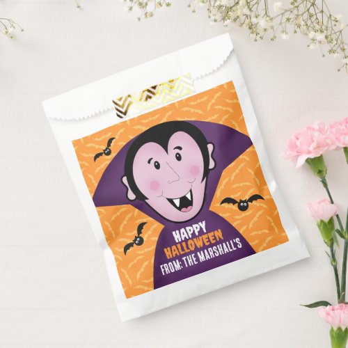 Vampire Dracula Bats Kids Cute Happy Halloween  Favor Bag