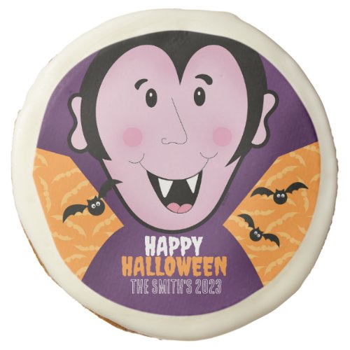 Vampire Dracula Bats Kids Cute Happy Halloween  Sugar Cookie