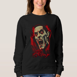 Vampire Dracula by Haunted Horror Halloween 6 Sweatshirt