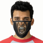 Vampire Dracula Fangs Sharp Teeth Scary Face Mask (Worn Him)