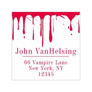 Vampire Dripping Blood - Halloween Bloddy Murder Self-inking Stamp