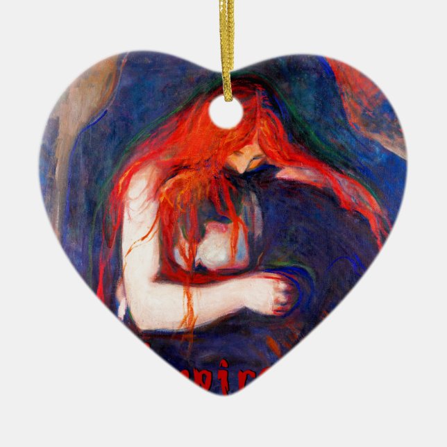 Vampire Edvard Munch Ceramic Ornament (Front)