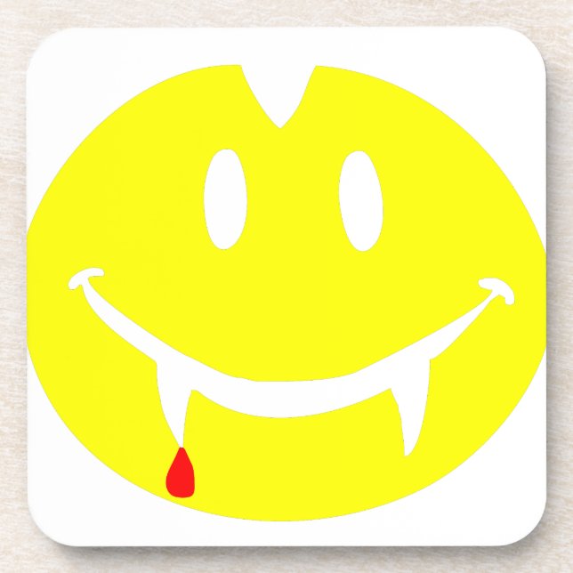 vampire emoji dracula beverage coaster (Front)