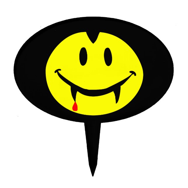 vampire emoji dracula cake topper (Front)