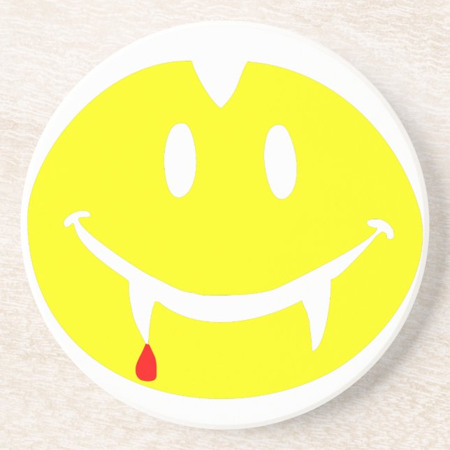 vampire emoji dracula drink coaster (Front)