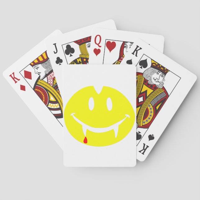 vampire emoji dracula poker cards (Back)